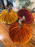 Calabazas en terciopelo varios colores